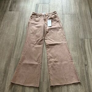 Dear John Wide-Leg Flare Jeans in Mauve Pink